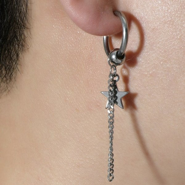 Wholesale alloy chain round earrings JDC-ES-MiMeng015 Earrings 米萌 Wholesale Jewelry JoyasDeChina Joyas De China