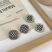 Wholesale alloy checkerboard Square Earrings JDC-ES-MS183 Earrings JoyasDeChina Wholesale Jewelry JoyasDeChina Joyas De China