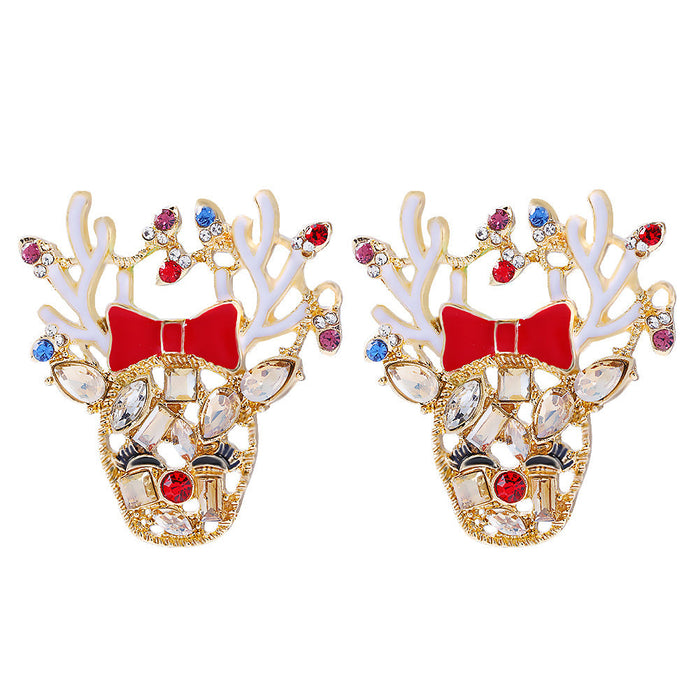 Wholesale Alloy Christmas elk Earrings JDC-ES-JQ026 Earrings 佳琪 Picture color Wholesale Jewelry JoyasDeChina Joyas De China