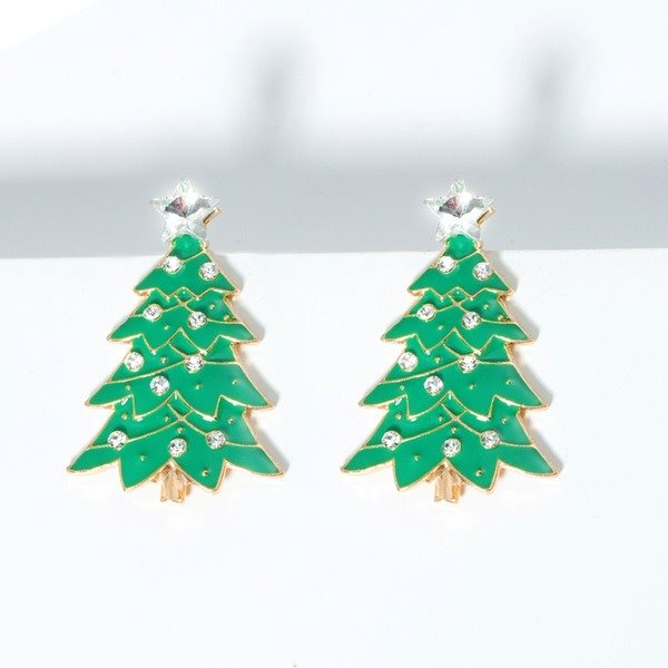 Wholesale alloy christmas tree earrings JDC-ES-JQ227 Earrings 佳琪 Wholesale Jewelry JoyasDeChina Joyas De China