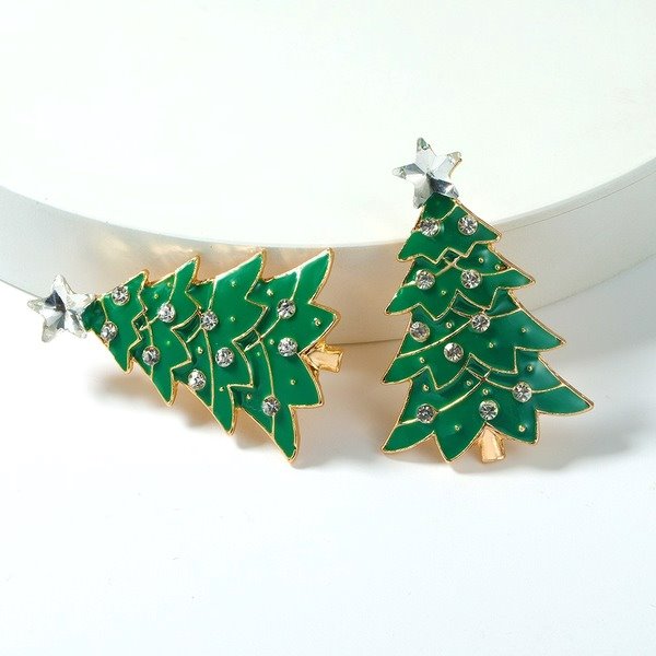 Wholesale alloy christmas tree earrings JDC-ES-JQ227 Earrings 佳琪 Wholesale Jewelry JoyasDeChina Joyas De China