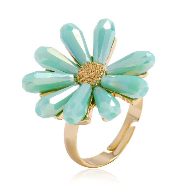 Bulk Jewelry Wholesale alloy chrysanthemum opening rings JDC-RS-wy012 Wholesale factory from China YIWU China