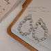 Wholesale alloy circle Diamond Earrings JDC-ES-BY-005 Earrings 宝钰 Sliver Wholesale Jewelry JoyasDeChina Joyas De China