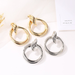 Bulk Jewelry Wholesale alloy circle knotted twist earrings JDC-ES-MH006 Wholesale factory from China YIWU China