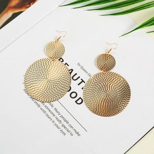 Bulk Jewelry Wholesale alloy circles with small round-chip patterned earrings JDC-ES-KJ035 Wholesale factory from China YIWU China
