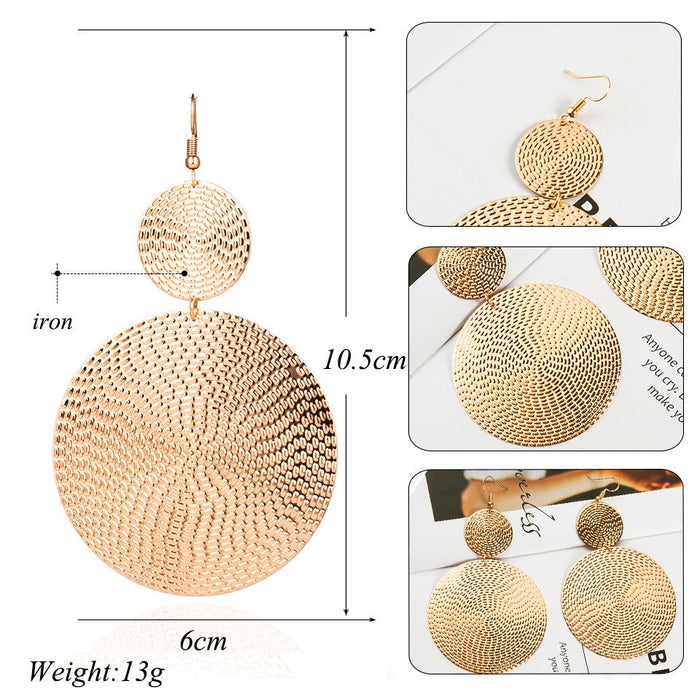 Wholesale alloy circles with small round-chip patterned earrings JDC-ES-KJ035 Earrings JoyasDeChina E021180 Wholesale Jewelry JoyasDeChina Joyas De China