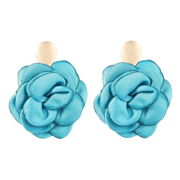 Wholesale alloy cloth flower earrings JDC-ES-JL790 Earrings 氿乐 Wholesale Jewelry JoyasDeChina Joyas De China