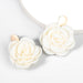 Wholesale alloy cloth flower earrings JDC-ES-JL790 Earrings 氿乐 white Wholesale Jewelry JoyasDeChina Joyas De China