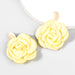 Wholesale alloy cloth flower earrings JDC-ES-JL790 Earrings 氿乐 yellow Wholesale Jewelry JoyasDeChina Joyas De China