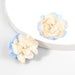 Wholesale alloy cloth flower earrings JDC-ES-JL841 Earrings 氿乐 white Wholesale Jewelry JoyasDeChina Joyas De China