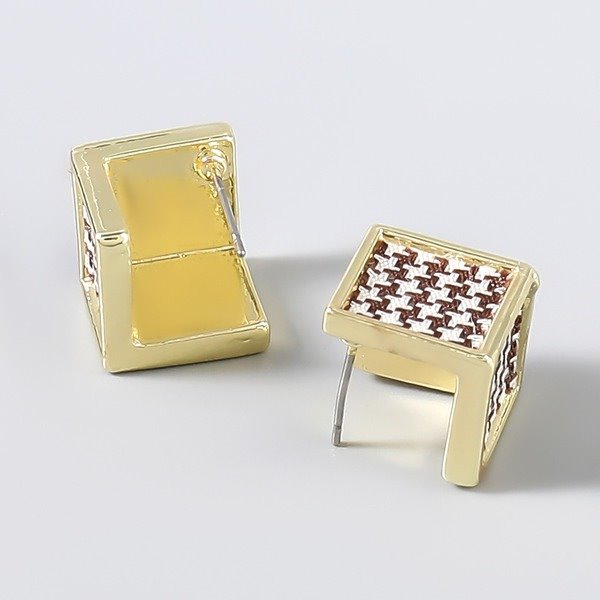 Wholesale alloy cloth geometric square earrings JDC-ES-JL776 Earrings 氿乐 Wholesale Jewelry JoyasDeChina Joyas De China