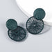 Wholesale alloy cloth round earrings JDC-ES-JL763 Earrings 氿乐 green Wholesale Jewelry JoyasDeChina Joyas De China