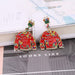 Wholesale alloy clothes modeling oil dripping Diamond Earrings JDC-ES-MY225 Earrings 曼茵 Wholesale Jewelry JoyasDeChina Joyas De China