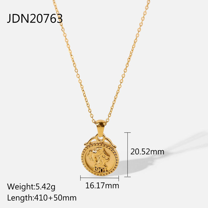 Wholesale alloy coin necklace JDC-NE-JD344 NECKLACE 杰鼎 JDN20763 Wholesale Jewelry JoyasDeChina Joyas De China