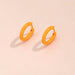 Wholesale alloy color circle earrings JDC-ES-MiMeng016 Earrings 米萌 orange Wholesale Jewelry JoyasDeChina Joyas De China
