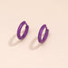 Wholesale alloy color circle earrings JDC-ES-MiMeng016 Earrings 米萌 purple Wholesale Jewelry JoyasDeChina Joyas De China