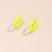 Wholesale alloy color circle earrings JDC-ES-MiMeng016 Earrings 米萌 yellow Wholesale Jewelry JoyasDeChina Joyas De China