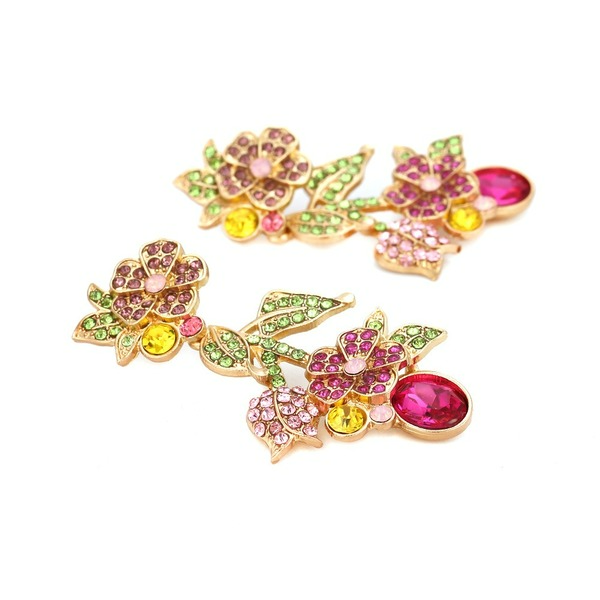 Wholesale alloy color Diamond Flower Earrings JDC-ES-MY134 Earrings JoyasDeChina Wholesale Jewelry JoyasDeChina Joyas De China