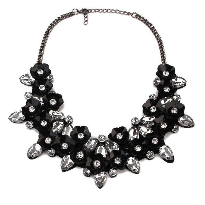 Wholesale alloy color diamond necklace JDC-NE-JQ186 NECKLACE 佳琪 black Wholesale Jewelry JoyasDeChina Joyas De China