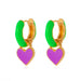 Wholesale alloy color geometric earrings JDC-ES-D545 Earrings JoyasDeChina 07KC Golden Green Purple Wholesale Jewelry JoyasDeChina Joyas De China