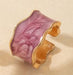 Bulk Jewelry Wholesale Alloy Color Open Ring Enamel Glaze Irregular Ring JDC-RS-C166 Wholesale factory from China YIWU China