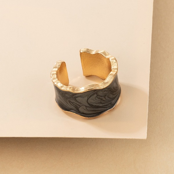 Bulk Jewelry Wholesale Alloy Color Open Ring Enamel Glaze Irregular Ring JDC-RS-C166 Wholesale factory from China YIWU China