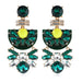 Wholesale alloy color rhinestone earrings JDC-ES-JQ200 Earrings 佳琪 green Wholesale Jewelry JoyasDeChina Joyas De China