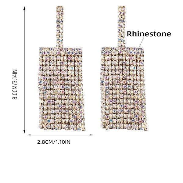 Wholesale Alloy Color Rhinestone Tassel Earrings JDC-ES-JL680 Earrings ?鹄? Wholesale Jewelry JoyasDeChina Joyas De China