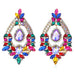 Wholesale alloy colorful hollow gem earrings JDC-ES-JQ201 Earrings 佳琪 color Wholesale Jewelry JoyasDeChina Joyas De China
