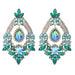 Wholesale alloy colorful hollow gem earrings JDC-ES-JQ201 Earrings 佳琪 green Wholesale Jewelry JoyasDeChina Joyas De China