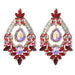 Wholesale alloy colorful hollow gem earrings JDC-ES-JQ201 Earrings 佳琪 red Wholesale Jewelry JoyasDeChina Joyas De China