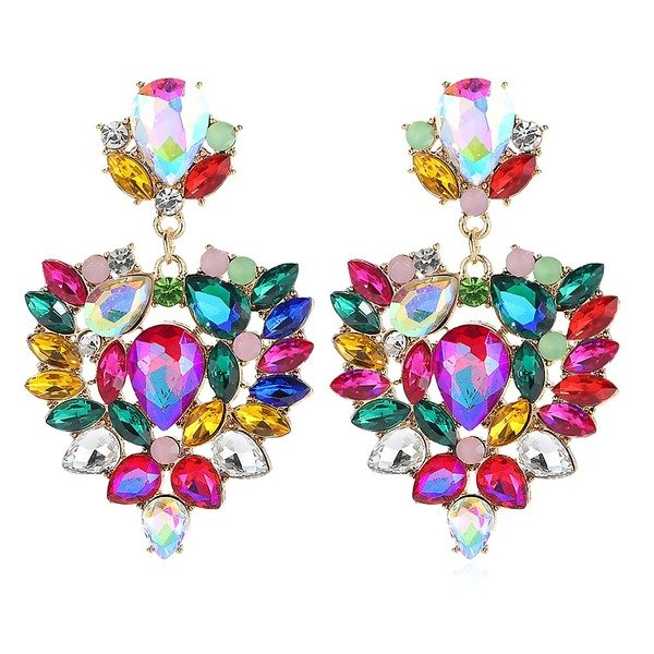 Wholesale alloy colorful hollow gemstone earrings JDC-ES-JQ203 Earrings 佳琪 Wholesale Jewelry JoyasDeChina Joyas De China