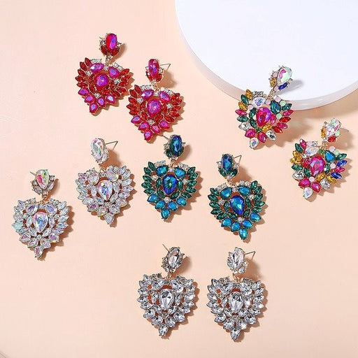 Wholesale alloy colorful hollow gemstone earrings JDC-ES-JQ203 Earrings 佳琪 Wholesale Jewelry JoyasDeChina Joyas De China
