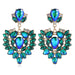 Wholesale alloy colorful hollow gemstone earrings JDC-ES-JQ203 Earrings 佳琪 green Wholesale Jewelry JoyasDeChina Joyas De China