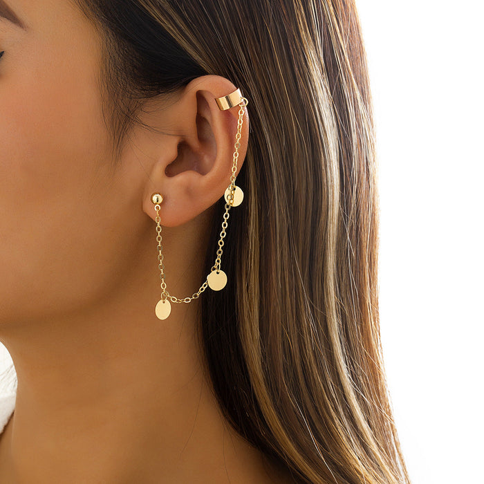 Wholesale alloy copper ear hook ear clip JDC-ES-DN032 Earrings 道妮 gold2499 Wholesale Jewelry JoyasDeChina Joyas De China