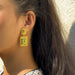 Wholesale alloy copper earrings JDC-ES-DN038 Earrings 道妮 gold2460 Wholesale Jewelry JoyasDeChina Joyas De China
