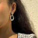 Wholesale alloy copper earrings JDC-ES-DN038 Earrings 道妮 white2439 Wholesale Jewelry JoyasDeChina Joyas De China