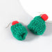 Wholesale Alloy Cotton Thread Christmas Hat Earrings JDC-ES-JL651 Earrings ?鹄? green Wholesale Jewelry JoyasDeChina Joyas De China