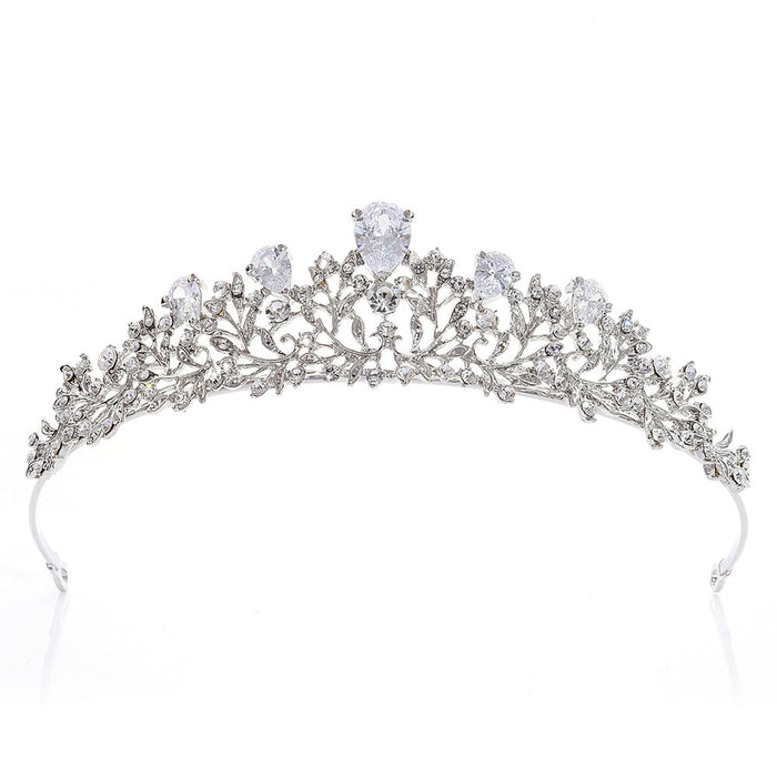 Wholesale Alloy Crown Floral Rhinestone Hair Band JDC-HD-ZuanG006 Headband 钻岗 1 Wholesale Jewelry JoyasDeChina Joyas De China