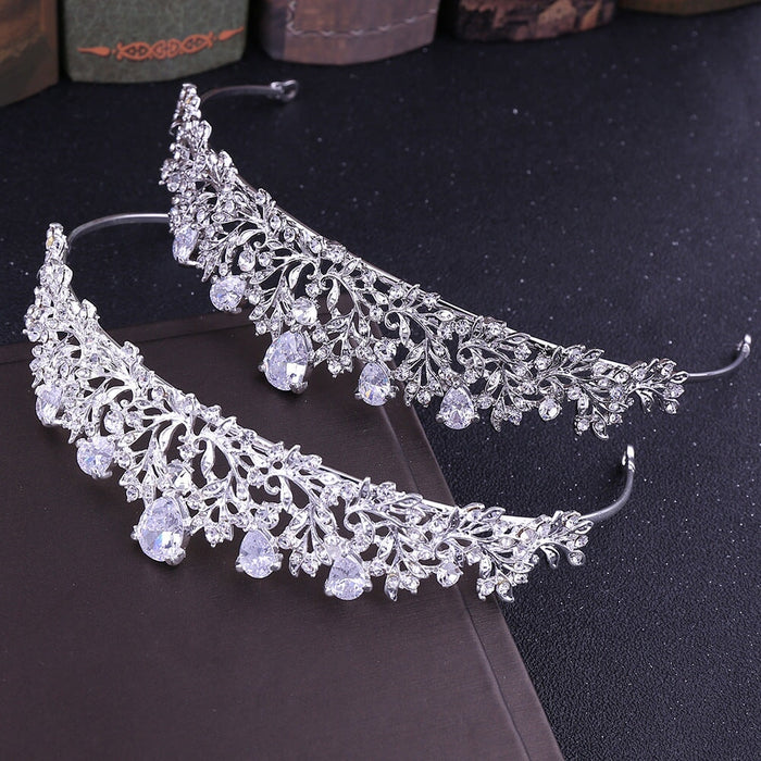 Wholesale Alloy Crown Floral Rhinestone Hair Band JDC-HD-ZuanG006 Headband 钻岗 Wholesale Jewelry JoyasDeChina Joyas De China