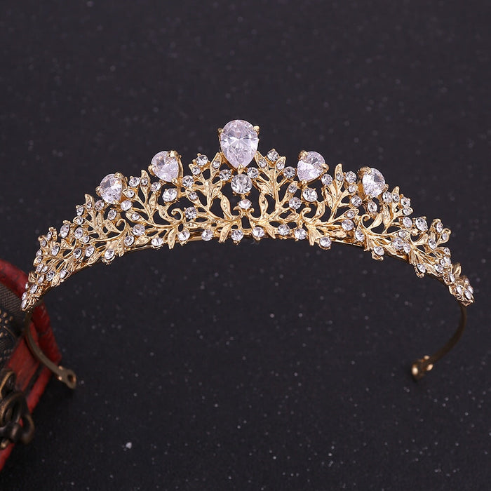 Wholesale Alloy Crown Floral Rhinestone Hair Band JDC-HD-ZuanG006 Headband 钻岗 Wholesale Jewelry JoyasDeChina Joyas De China