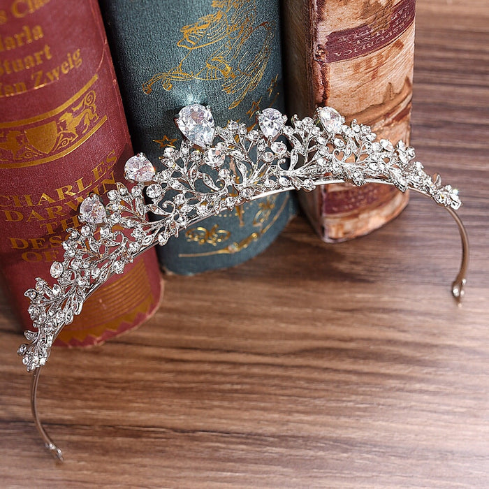 Wholesale Alloy Crown Floral Rhinestone Hair Band JDC-HD-ZuanG006 Headband 钻岗 Wholesale Jewelry JoyasDeChina Joyas De China