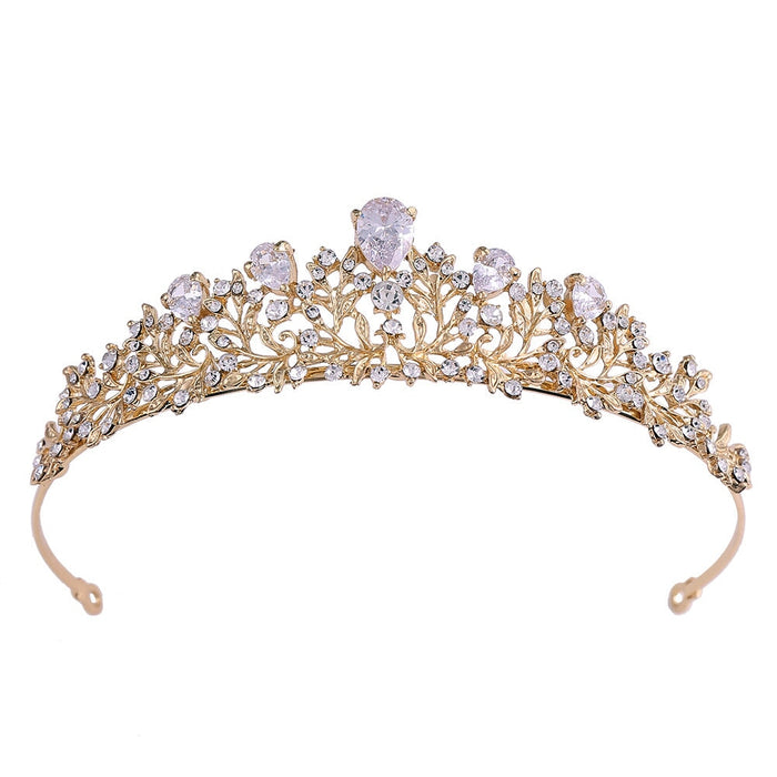 Wholesale Alloy Crown Floral Rhinestone Hair Band JDC-HD-ZuanG006 Headband 钻岗 Wholesale Jewelry JoyasDeChina Joyas De China