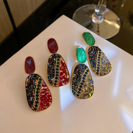 Wholesale alloy crystal color Earrings JDC-ES-BY-031 Earrings 宝钰 Wholesale Jewelry JoyasDeChina Joyas De China