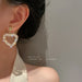 Wholesale alloy Crystal Love Earrings JDC-ES-BY-047 Earrings 宝钰 Wholesale Jewelry JoyasDeChina Joyas De China