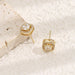 Wholesale alloy crystal stone ear studs JDC-ES-MiMeng013 Earrings 米萌 gold Wholesale Jewelry JoyasDeChina Joyas De China