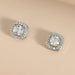 Wholesale alloy crystal stone ear studs JDC-ES-MiMeng013 Earrings 米萌 silver Wholesale Jewelry JoyasDeChina Joyas De China