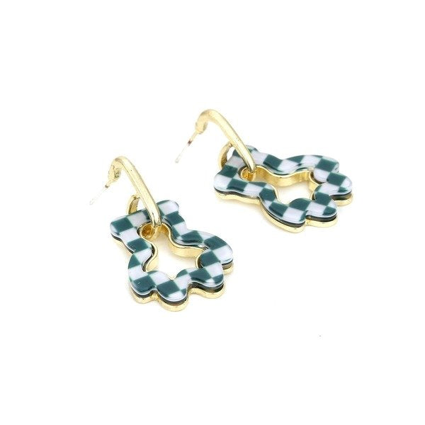 Wholesale alloy cute lattice Bear Earrings JDC-ES-MY214 Earrings 曼茵 Wholesale Jewelry JoyasDeChina Joyas De China