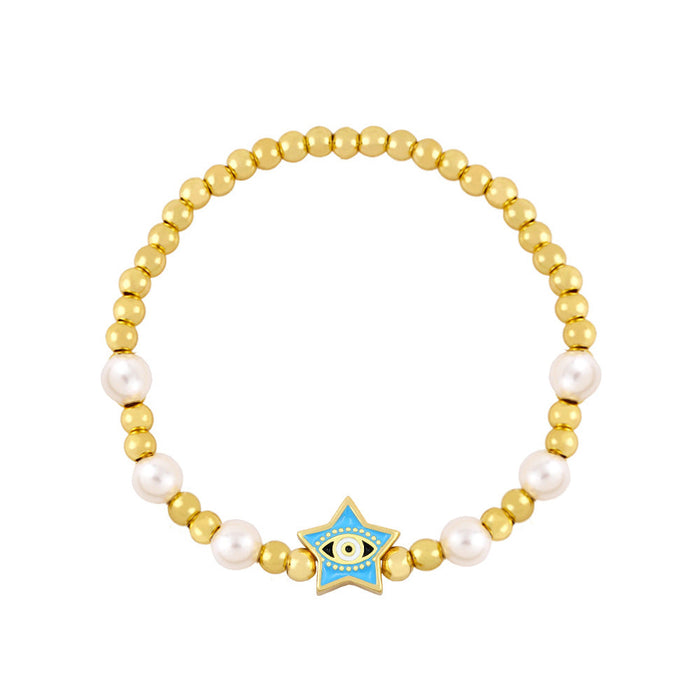 Wholesale alloy devil's eye bracelet JDC-BT-AS106 Bracelet 翱昇 blue Wholesale Jewelry JoyasDeChina Joyas De China