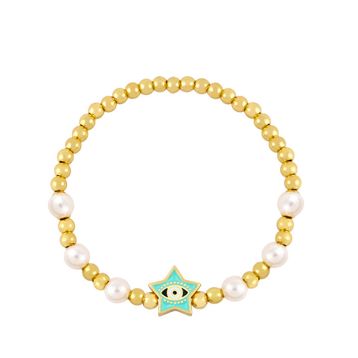 Wholesale alloy devil's eye bracelet JDC-BT-AS106 Bracelet 翱昇 green Wholesale Jewelry JoyasDeChina Joyas De China
